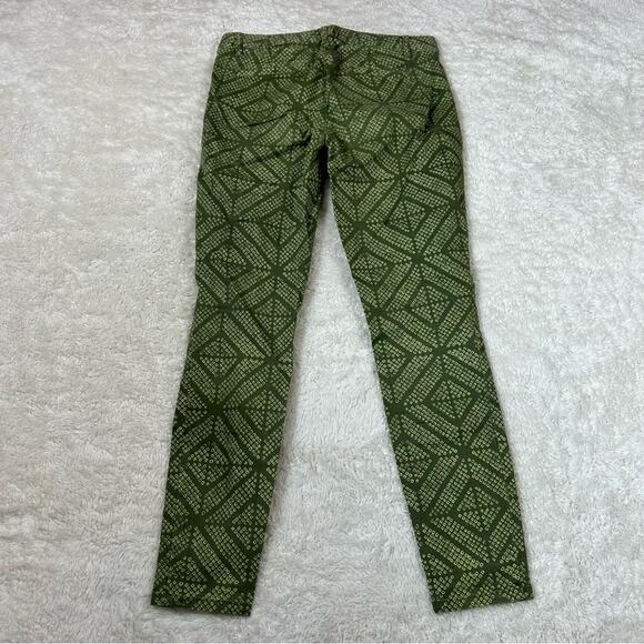 Khakis by Gap skinny Mini green geometric print pants, size 00 - Picture 5 of 12